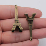 2pcs 18x43mm 2 Colors Antique Bronze Color Antique Silver Color Eiffel Tower Charms For DIY Jewelry Making