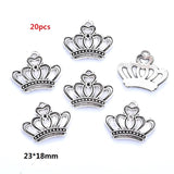 2-40pcs Ancient silver Alloy Loose Spacer Beads Gold Silver Crown Beads for Jewelry Making DIY Bracelet Handmade Accessories