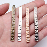 10pcs 63x6mm 4 Colors Hammer Pattern Long Wind Chime Charms Accessories