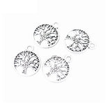 30pcs 5 colors Round tree of life Charms for Earrings necklaces Metal Pendants DIY Jewelry Making Accessories 19*15mm Q257
