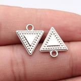 20pcs 16x14mm 5 Colors Double-Sided Textured Inverted Triangle Cone Charms For DIY Jewelry Making