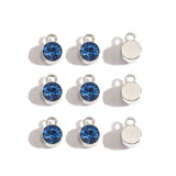 20pcs Colorful 10*7mm Birthstone Crystal Birthstone Charms Floating Charms for Handmade Birthday Jewelry Diy Accessories W483