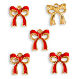10pcs 15*13/20*17mm 7 colors Enamel Alloy bow Charm Earring Pendant DIY Keychain Necklace Jewelry Accessories W499