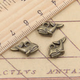 20 piezas dijes ballena de doble cara 15x10mm bronce tibetano Color plata colgantes joyería antigua fabricación DIY artesanía hecha a mano