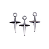 40pcs 20x10mm 5 Colors Cross Star Charms For DIY Jewelry Making