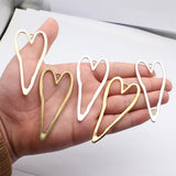 2pcs 84x37mm 5 Colors Hollow Heart Charms For DIY Jewelry Making