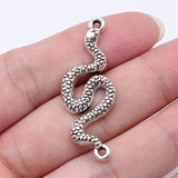 10pcs 41x15mm Antique Silver Color Snake Connector Pendant For DIY Jewelry Making Handmade Jewelry Craft Findings