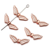 20pcs 6 colors shaped Angel Wings Spacer Bead Charms Jewelry Making DIY Jewelry accessories Handmade Craft 24*8mm R239