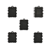 5pcs rectangle Necklace Charm DIY Setting Cabochon Cameo Base Tray Bezel Blank Fit 18*12mm Cabochons Jewelry Making 27*20mm C128