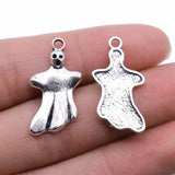 5pcs 14x27mm 2 Colors Antique Bronze Color Antique Silver Color Ghost Charms For DIY Jewelry Making