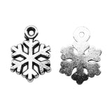 20pcs 11x15mm 2 Colors Antique Bronze Color Antique Silver Color Snowflake Charms For DIY Jewelry Making