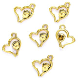 30pcs 7 Colors heart shaped Charm for Necklace Keyring Pendant DIY Handmade Jewelry Accessories 14*15mm A145