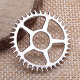 10pcs 30x30mm 2 Colors Antique Bronze Color Antique Silver Color Gear Charms For DIY Jewelry Making