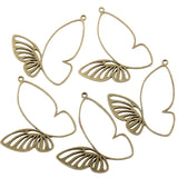6 colors 10pcs Zinc alloy Simple and stylish Filigree Butterfly Hollow Charms DIY Necklace earrings Jewelry Accessories