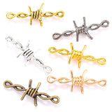 10pcs 3 styles 3D Thorns Metal Connectors Pendant Gothic Necklace Bracelet DIY Thorns Charms Jewelry Handicraft Making B200