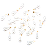20Pcs 2colour Multiple models Imitation Pearl Drop Pendant  ABS DIY Earrings Crafts Zipper DIY Making Findings Z2