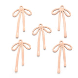 5 pcs Small High quality Spray paint Bow Charm Woman Earring Necklace Alloy Charms for Jewelry Making 32*19mm W310