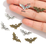 40 pcs Antique Silver color Charms Metal Bat Charm Pendant Necklace Jewelry Hand made 21*10mm D549