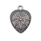 10pcs 15x20mm 2 Colors Antique Bronze Color Antique Silver Color Heart Charms For DIY Jewelry Making