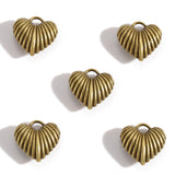 5pcs 5 Color Exquisite Heart Shaped Charm for Necklace Keyring Pendant  DIY Handmade Jewelry Accessories 13*13mm A147