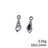 40pcs 16x5.2mm 2 Colors Antique Bronze Color Antique Silver Color Conch Charms For DIY Jewelry Making