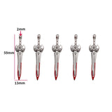 5 pcs 20 styles Halloween Zinc Alloy Bloody Dagger Color Charms Knife Pendants for DIY Bangle Bracelet necklace Findings W430