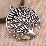 4pcs 42x37mm 2 Colors Antique Bronze Color Antique Silver Color Tree Charms For DIY Jewelry Making