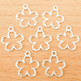 40pcs 6 colors flower petal Zinc alloy Charms for Jewelry Making Fashion Earrings Pendants Necklaces Bracelet Accessories DIY