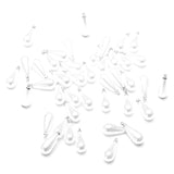20Pcs 2colour Multiple models Imitation Pearl Drop Pendant  ABS DIY Earrings Crafts Zipper DIY Making Findings Z2