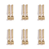 50pcs 6 Colors Mini tableware Spoon fork Dining knife Charms DIY Clothing luggage accessories Jewelry Making 21*3mm J511