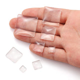 5-50pcs 8-30mm Clear Square Cabochons Transparent Flat Back Glass Cabochon Cameo Settings For DIY Jewelry Making Supplies V1009