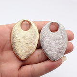 2pcs 62x42mm 2 Colors Antique Silver Color Kc Gold Color Large Inverted Water Drop Pendant For DIY Jewelry Making