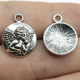 10pcs 16x20mm 2 Colors Antique Bronze Color Antique Silver Color Angel Charms For DIY Jewelry Making
