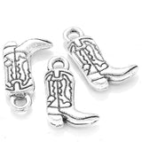 10Pcs 3 Color Metal Alloy  Charms Boots Shoes Pendants for Necklace Key buckle Jewelry Making DIY Handmade Craft 18*11mm