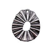20pcs 22x18mm Hollowed-Out Pleated Egg-Shaped Geometric Charms For DIY Jewelry Making