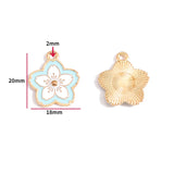 10pcs various styles Enamel Alloy flower Charm Earring Pendant DIY Keychain Necklace Jewelry Accessories W494