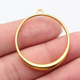10pcs 38x34mm 5 Colors Simple And Elegant Design Circular Pendant For DIY Jewelry Making