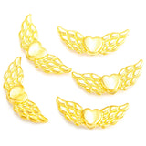 15pcs 8 color heart shaped Angel Wings Spacer Bead Charms Jewelry Making DIY Jewelry accessories Handmade Craft 22*9mm D451