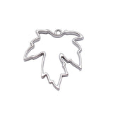 10pcs 37x35x5mm 2 Colors Hollow Geometric Glue Frame Series Leaf-Shaped Border Frame For DIY Jewelry Making Findings