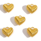 5pcs 5 Color Exquisite Heart Shaped Charm for Necklace Keyring Pendant  DIY Handmade Jewelry Accessories 13*13mm A147