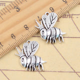 20 piezas dijes reina abeja avispón miel abeja 20x18mm colgantes de Color plata antigua fabricación DIY joyería tibetana hecha a mano