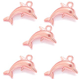 10pcs 6 colors dolphin Charms metal animal Earring necklace Pendants for Jewelry Making DIY Handmade Craft 15*17mm D7132