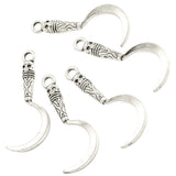 20PCS 5 Colors Zinc alloy sickle Charms For DIY Earrings Bracelet Necklace Handmade Jewelry Accessories Making M90