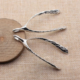 1pcs 78x32mm 2 Colors Antique Bronze Color Antique Silver Color Hammered Wishing Bone Pendant For DIY Jewelry Making