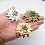 1pcs 66x65mm 3 Colors Antique Bronze Color Antique Silver Color Antique Gold Color Swirl Pattern Sun Pendant