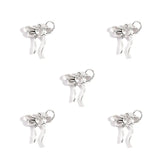 20pcs 6 colors alloy bow Charm Hollow Pendant For DIY Necklace Bracelet Earrings Jewelry Crafts Making Accessories 22*17mm N186