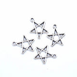 30pcs Antique Silver Plated star Charms Pendant:DIY for bracelet necklace 16*13mm L335