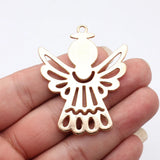 2pcs 57x46mm 5 Colors Angels Watching Over Me Charms For DIY Jewelry Making