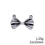 20pcs 21x15mm 2 Colors Antique Bronze Color Antique Silver Color Bow Tie Charms For DIY Jewelry Making