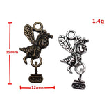 10pcs 19x12mm 2 Colors Antique Bronze Color Antique Silver Color Bee Carrying Honey Charms For DIY Jewelry Making